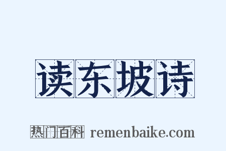 读东坡诗是什么意思的图片